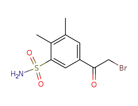 Molecular Structure of 62971-67-9 (Benzenesulfonamide, 5-(bromoacetyl)-2,3-dimethyl-)