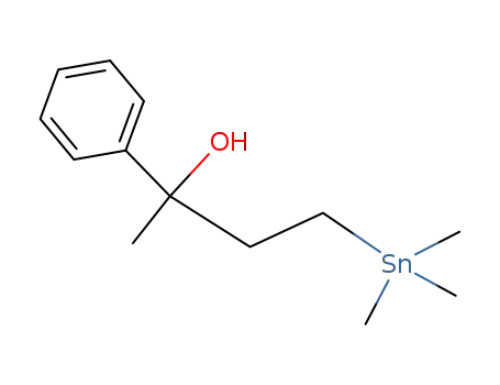 Benzenemethanol, a-methyl-a-[2-(trimethylstannyl)ethyl]-