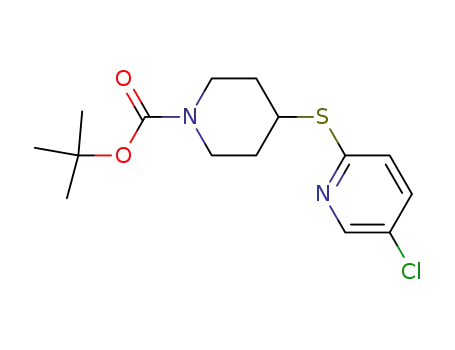 1-Piperidinecarboxylic acid, 4-[(5-chloro-2-pyridinyl)thio]-,
1,1-dimethylethyl ester