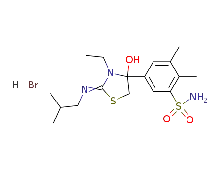 Benzenesulfonamide,
5-[3-ethyl-4-hydroxy-2-[(2-methylpropyl)imino]-4-thiazolidinyl]-2,3-dimeth
yl-, monohydrobromide