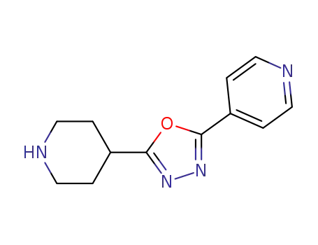 Molecular Structure of 732978-38-0 (4-[5-(piperidin-4-yl)-1,3,4-oxadiazol-2-yl]pyridine)