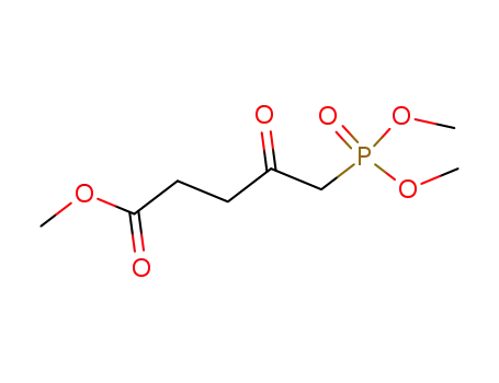 Molecular Structure of 71235-01-3 (Pentanoic acid, 5-(dimethoxyphosphinyl)-4-oxo-, methyl ester)
