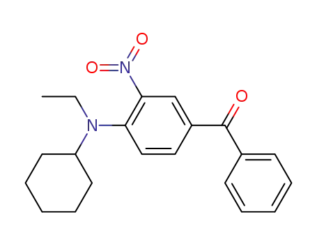 Molecular Structure of 56106-90-2 (Methanone, [4-(cyclohexylethylamino)-3-nitrophenyl]phenyl-)