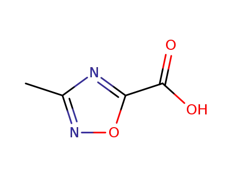 Molecular Structure of 944906-32-5 (3-METHYL-1,2,4-OXADIAZOLE-5-CARBOXYLIC ACID)