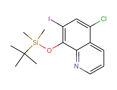Molecular Structure of 205040-71-7 (8-((tert-butyldimethylsilyl)oxy)-5-chloro-7-iodoquinoline)