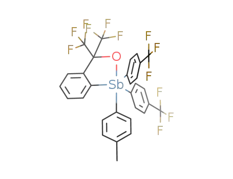 3,3-bis(trifluoromethyl)-1-(p-methylphenyl)-1,1-bis{p-(trifluoromethyl)phenyl}-3H-2,1-benzoxastibole