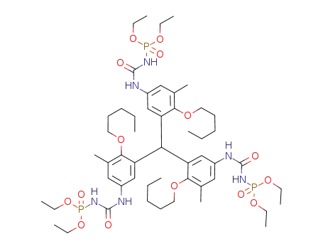tris(2-pentoxy-3-methyl-5-diethoxyphosphorcarbamoylphenyl)methane