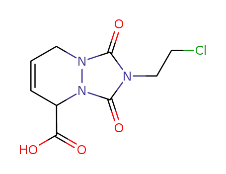 Molecular Structure of 78409-66-2 (1H-[1,2,4]Triazolo[1,2-a]pyridazine-5-carboxylic acid,
2-(2-chloroethyl)-2,3,5,8-tetrahydro-1,3-dioxo-)