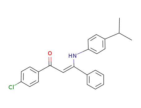 Molecular Structure of 1025784-68-2 ((Z)-3-(4-isopropylphenylamino)-1-(4-chlorophenyl)-3-phenylprop-2-en-1-one)