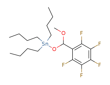 Molecular Structure of 14630-18-3 (α-Methoxy-α-<tributylstannyloxy>-pentafluortoluol)