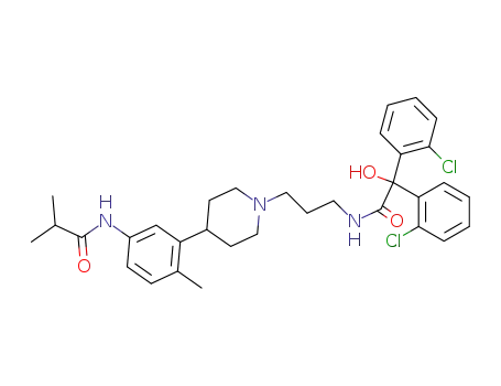 N-{3-[l-(3-{[bis(2-chlorophenyl)(hydroxy)acetyl]amino}propyl)-4-piperidinyl]-4-methylphenyl}-2-methylpropanamide