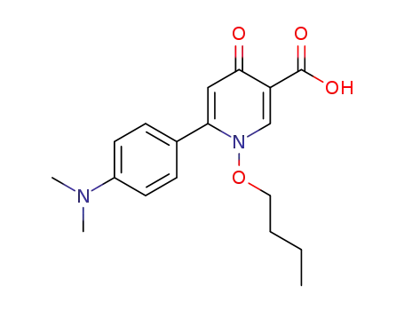 Molecular Structure of 71575-89-8 (3-Pyridinecarboxylic acid,
1-butoxy-6-[4-(dimethylamino)phenyl]-1,4-dihydro-4-oxo-)