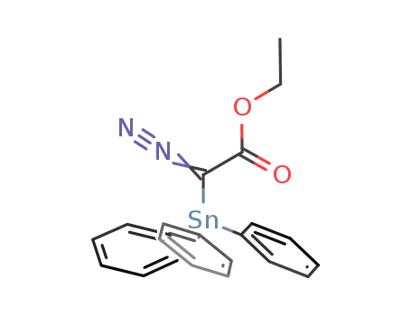 Molecular Structure of 17145-47-0 (Acetic acid, diazo(triphenylstannyl)-, ethyl ester)