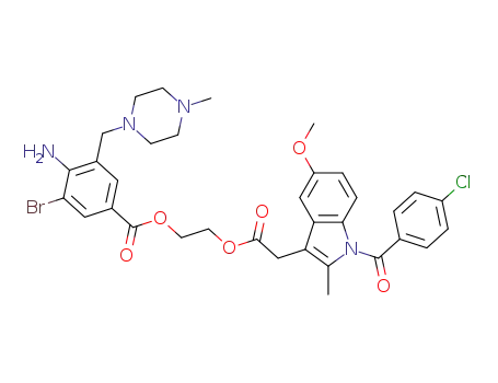 1-[4-Amino-3-bromo-5-(4-methyl-piperazinomethyl)-benzoyloxy]-2-[1-(4-chlorobenzoyl)-5-methoxy-2-methyl-1H-indole-3-acetoxy]-ethane