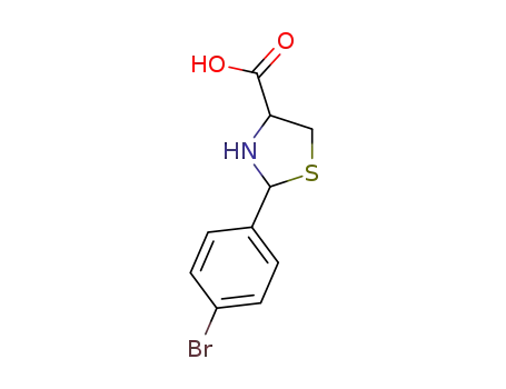 Molecular Structure of 69570-83-8 (2-(4-BROMOPHENYL)-1,3-THIAZOLANE-4-CARBOXYLIC ACID)