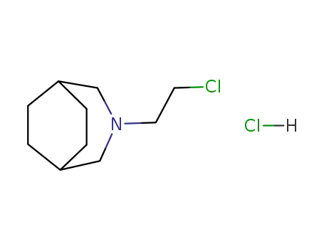 Molecular Structure of 1990-78-9 (3-(2-chloroethyl)-3-azoniabicyclo[3.2.2]nonane chloride)