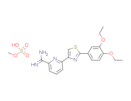 Molecular Structure of 155468-14-7 (2-(3,4-diethoxyphenyl)-4-(6-amidino-2-pyridyl)thiazole monomethylsulfate)