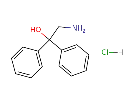 Molecular Structure of 6949-96-8 (2-amino-1,1-diphenylethanol hydrochloride (1:1))