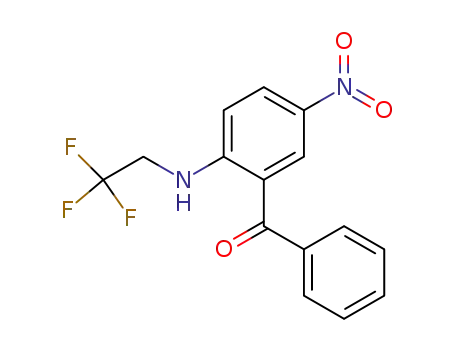 Molecular Structure of 50885-17-1 (2-(2,2,2-trifluoroethylamino)-5-nitrobenzophenone)