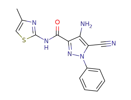 4-amino-5-cyano-N-(4-methylthiazol-2-yl)-1-phenyl-1H-pyrazole-3-carboximide