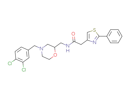 N-{[4-(3,4-Dichlorobenzyl)morpholin-2-yl]methyl}-2-(2-phenyl-1,3-thiazol-4-yl)acetamide