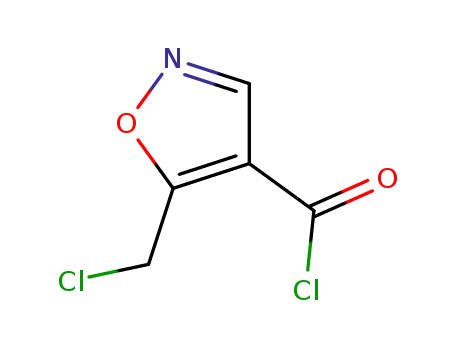 Molecular Structure of 139442-86-7 (4-Isoxazolecarbonyl chloride, 5-(chloromethyl)- (9CI))