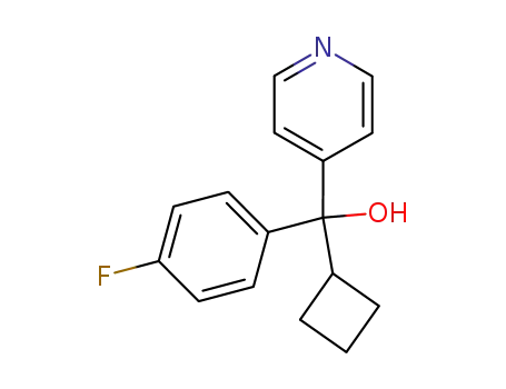 Molecular Structure of 64436-54-0 (4-Pyridinemethanol, a-cyclobutyl-a-(4-fluorophenyl)-)