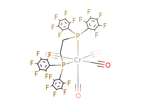 {bis(bis(pentafluorophenyl)phosphino)ethane}Cr(CO)4