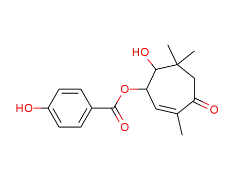 Benzoic acid, 4-hydroxy-,
7-hydroxy-3,6,6-trimethyl-4-oxo-2-cyclohepten-1-yl ester