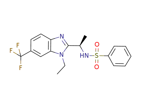 (R)-N-(1-(1-ethyl-6-(trifluoromethyl)-1H-benzo[d]imidazol-2-yl)ethyl)benzenesulfonamide