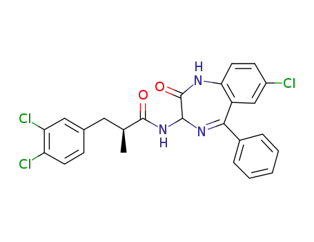 (2S)-3-(3,4-Dichlorophenyl)-2-methyl-N-(7-chloro-2-oxo-5-phenyl-2,3-dihydro-1H-benzo[e][1,4]diazepin-3-yl)-propionamide