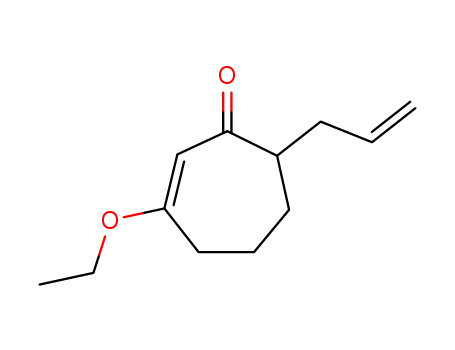 Molecular Structure of 86616-79-7 (2-Cyclohepten-1-one, 3-ethoxy-7-(2-propenyl)-)