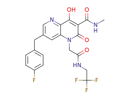 7-(4-Fluorobenzyl)-4-hydroxy-N-methyl-2-oxo-1-{2-oxo-2-[(2,2,2-trifluoroethyl)amino]ethyl}-1,2-dihydro-1,5-naphthyridine-3-carboxamide