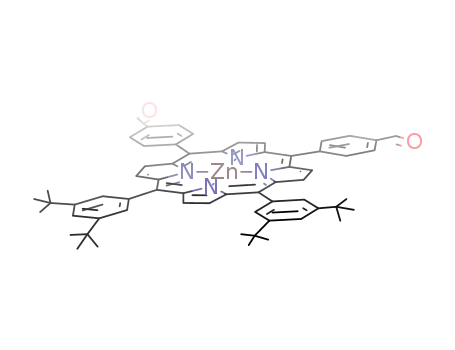 Molecular Structure of 124856-12-8 (cis-{15,20-bis(3''-5''-di-tert-butylphenyl)-5,10-bis(4'-formylphenyl)porphyrinato}zinc(II))