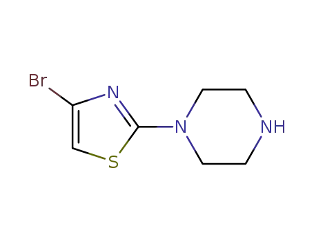 Molecular Structure of 668484-59-1 (4-BROMO-2-(PIPERAZIN-1-YL)THIAZOLE)