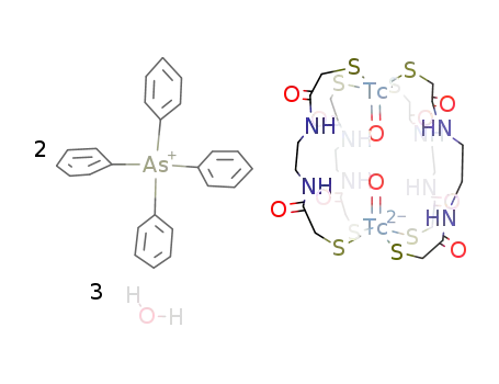 (AsPh<sub>4</sub>)2{Tc<sub>2</sub>O<sub>2</sub>(N,N`-ethylenebis(2-mercaptoacetamide)4)}*3H<sub>2</sub>O