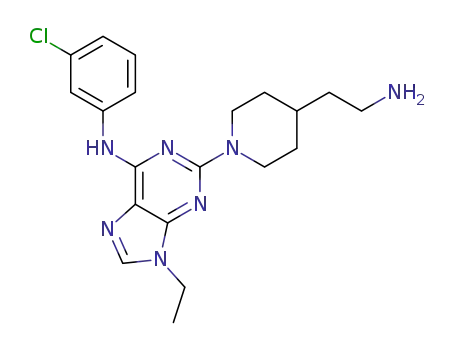 2-[4-(2-amino-ethyl)-piperidin-1-yl]-6-(3-chloro-phenyl-amino)-9-ethyl-9H-purine