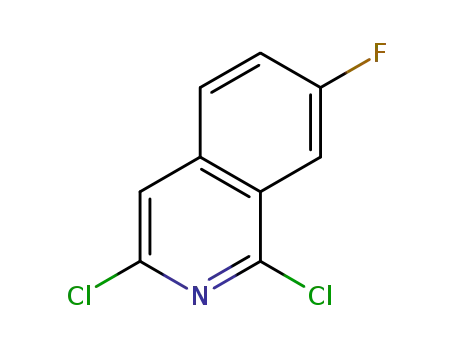 Molecular Structure of 941294-25-3 (1,3-Dichloro-7-fluoroisoquinoline)
