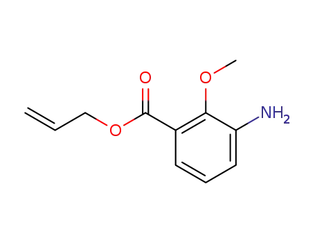 Molecular Structure of 153775-14-5 (Benzoic acid, 3-amino-2-methoxy-, 2-propenyl ester (9CI))