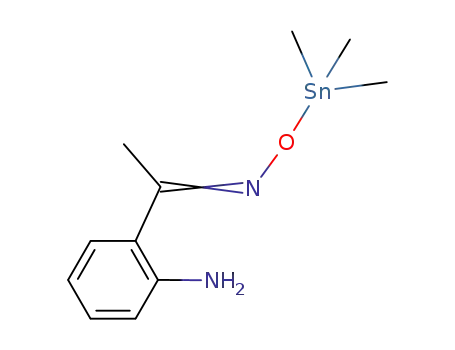 Molecular Structure of 75270-65-4 ((CH<sub>3</sub>)3SnONC(CH<sub>3</sub>)C<sub>6</sub>H<sub>4</sub>NH<sub>2</sub>)