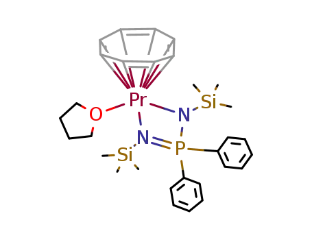 (C<sub>8</sub>H<sub>8</sub>)Pr{(C<sub>6</sub>H<sub>5</sub>)2P(NSi(CH<sub>3</sub>)3)2}(C<sub>4</sub>H<sub>8</sub>O)