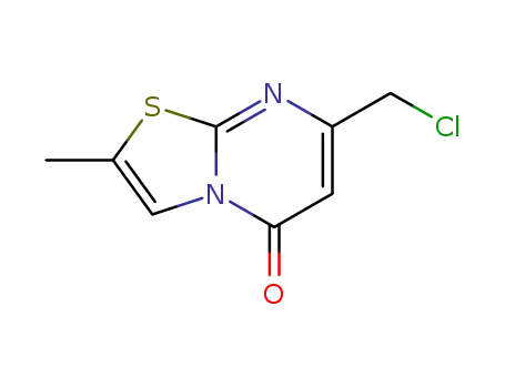 Molecular Structure of 943656-55-1 (7-(CHLOROMETHYL)-2-METHYL-5H-[1,3]THIAZOLO[3,2-A]PYRIMIDIN-5-ONE)