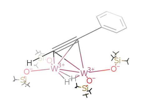 (HW(OSi(C(CH<sub>3</sub>)3)3)2)2(C<sub>6</sub>H<sub>5</sub>CCH)