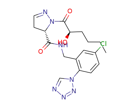 (5S)-N-[5-chloro-2-(1H-tetrazol-1-yl)benzyl]-1-[(2R)-2-hydroxyhexanoyl]-4,5-dihydro-1H-pyrazole-5-carboxamide