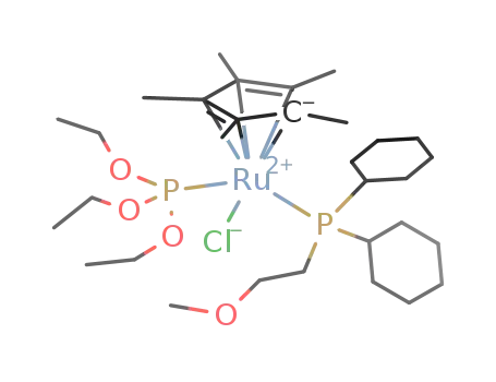 chloro[dicyclohexyl(2-methoxyethyl)phosphine-P](pentamethylcyclopentadienyl)(triethyl phosphite)ruthenium(II)