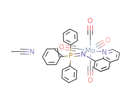 cis-triphenylphosphinimine(azidoquinoline) tetracarbonylmolybdenum(O)*monoacetonitrile