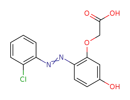Molecular Structure of 86605-33-6 (Acetic acid, [2-[(2-chlorophenyl)azo]-5-hydroxyphenoxy]-)