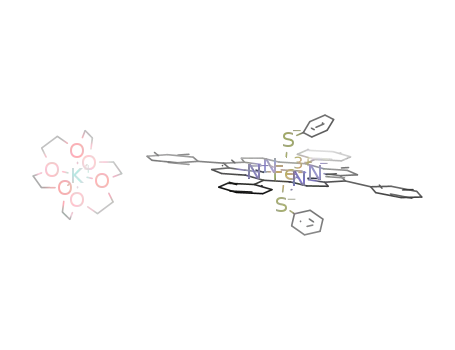 potassium 18-crown-6 salt of (tetraphenylporphyrinato)iron(III) bis(benzenethiolate)
