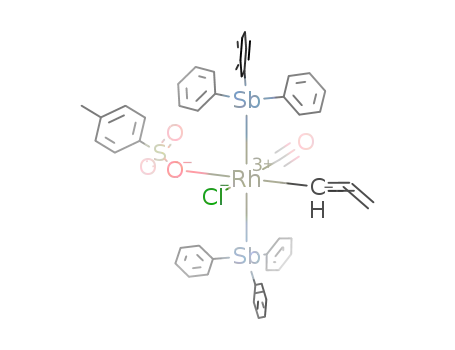 Rh(SbPh3)2(CO)Cl(OTs)(η1-CH=C=CH2)
