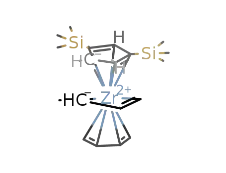 Molecular Structure of 197858-65-4 (Zr(η3-C4H7)(η4-1,3-butadiene)(η5-1,3-C5H3(Si(CH3)3)2))